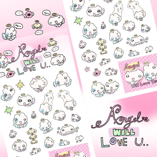 [Kittikaz.z] Angel Will Love U Deco Sticker Sheet