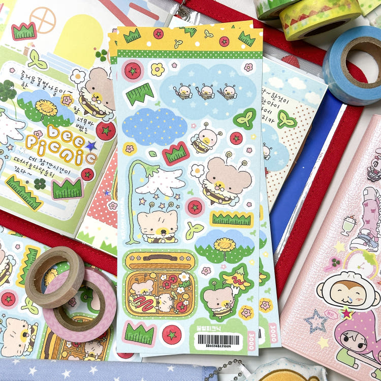 [Creamy Crumbz] Bee Picnic Sticker Sheet
