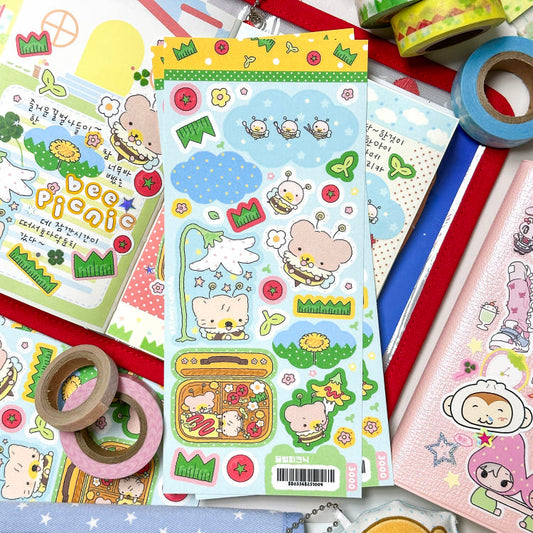 [Creamy Crumbz] Bee Picnic Sticker Sheet
