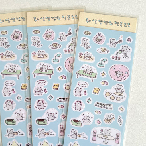 [Heart Sheep Studio] Teacher Mouse's Music Composition Notes Sticker Sheet