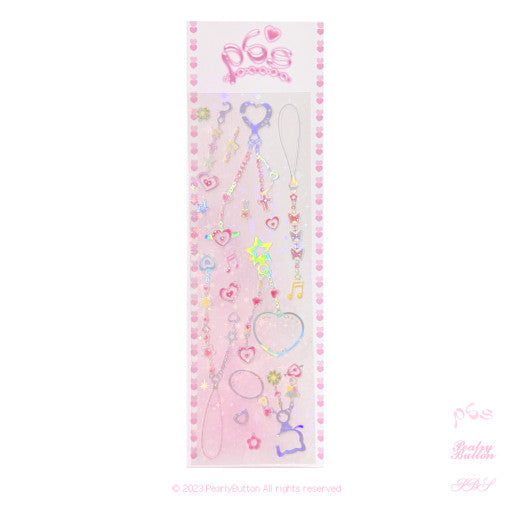 [Pearly Button] Y2K Key Ring Beads Sticker Sheet