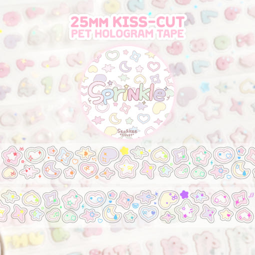 [Seolkee] Sprinkle 25mm Clear Foil Kiss Cut Tape