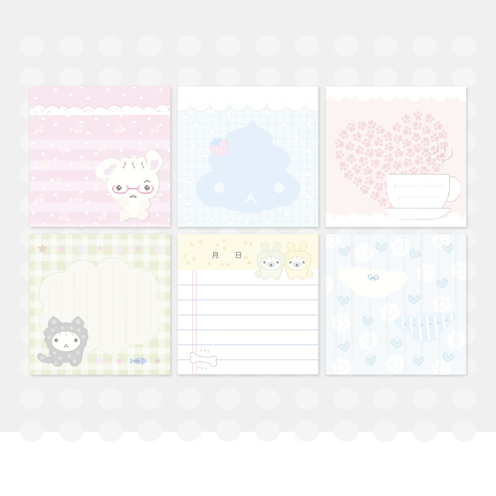 [Seok Sae Nal] Square Square Memo Sticker Pack (ver. 1)