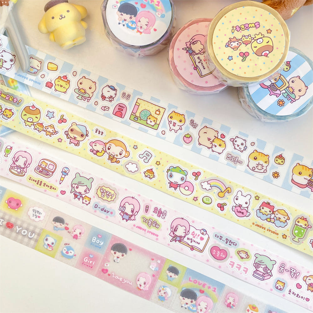 [Jhove Studio] Glitter Kiss Cut Tape (4 Options)