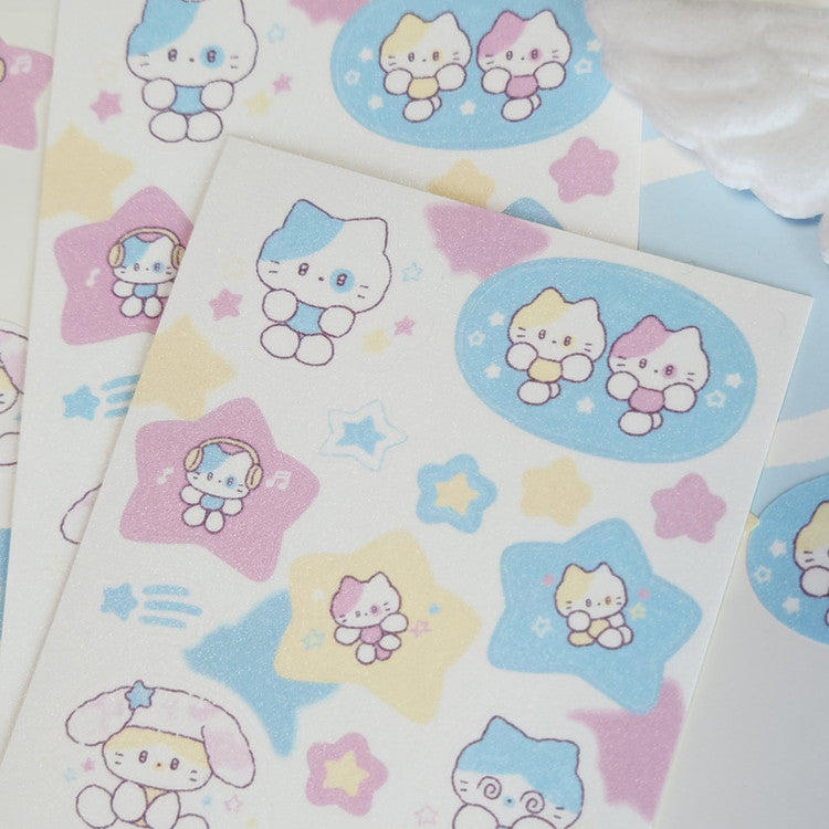 [Catdabang] Waggle Star Cat Sticker Sheet