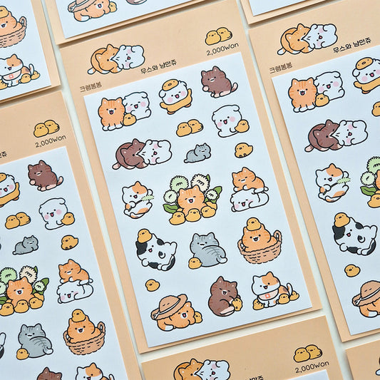 [My Mousse] Mousse and Cats Sticker Sheet