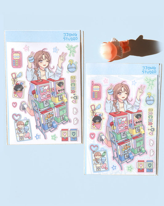 [Jjong Studio] Gacha Character Deco Sticker