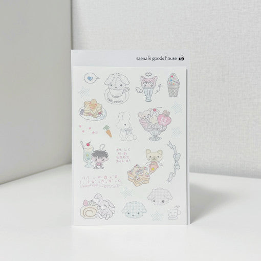 [Seok Sae Nal] Dessert Cafe 3 Deco Sticker Sheet