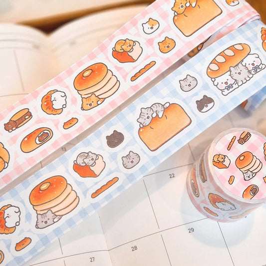 [My Mousse] Kitty Nyang Kiss Cut Sticker Washi Tape (2 Options)