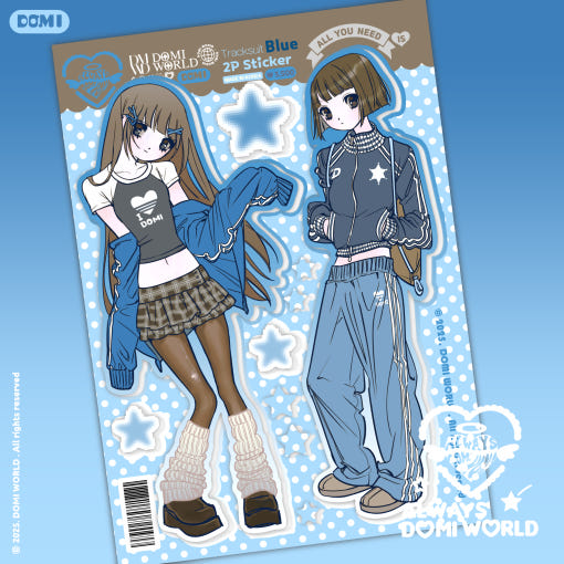 [Domi World] Tracksuit Blue Sticker