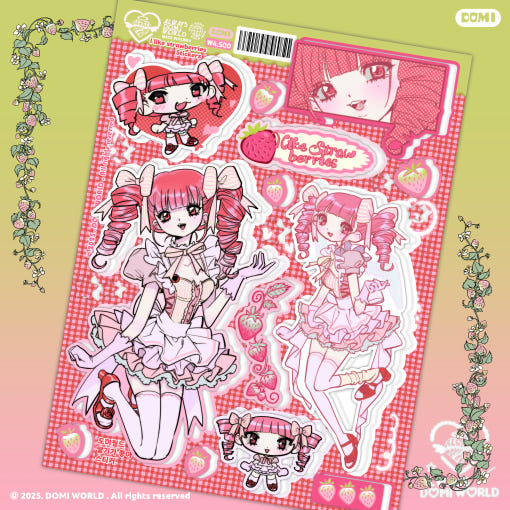 [Domi World] I Like Strawberries Sticker