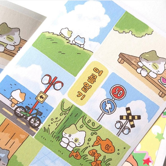 [Catdabang] Summer Diary Sticker Sheet
