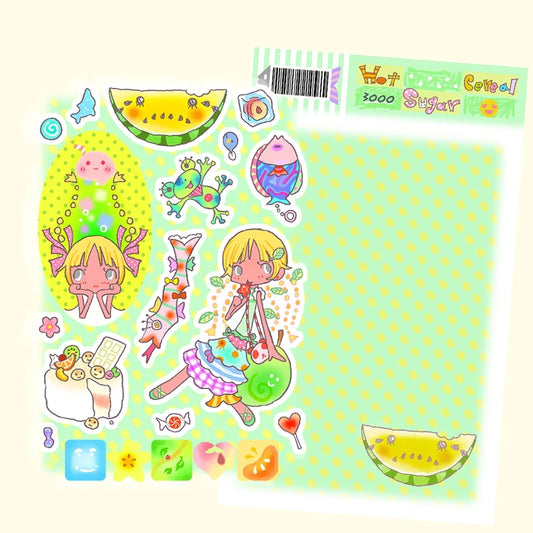 [Jal Ja] Hot Sugar Cereal Sticker Sheet