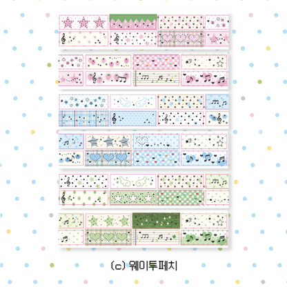 [waytoofetch] Mini Block Kiss Cut Tape (3 Options)