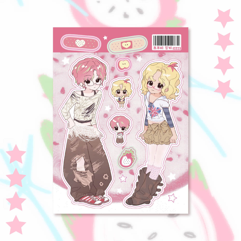 [Ricomaru] Fruity Funky Sticker Sheet