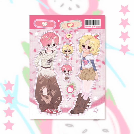 [Ricomaru] Fruity Funky Sticker Sheet