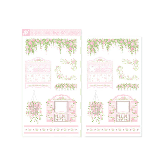 [Pearly Button] Cottage Garden Object Sticker Sheet