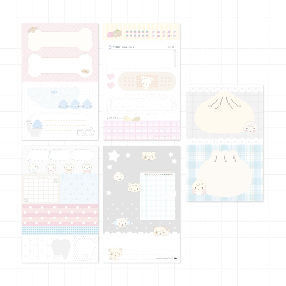[Seok Sae Nal] Square Square Memo Sticker Pack (ver. 2)