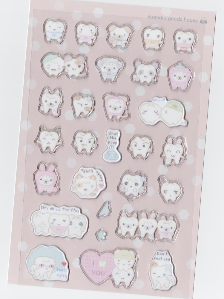 [Seok Sae Nal] Strong Teeth Candy Seal Epoxy Sticker
