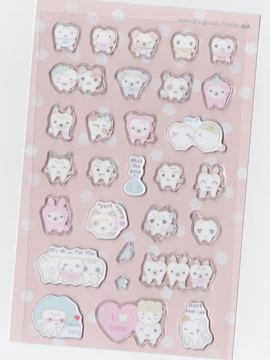 [Seok Sae Nal] Strong Teeth Candy Seal Epoxy Sticker