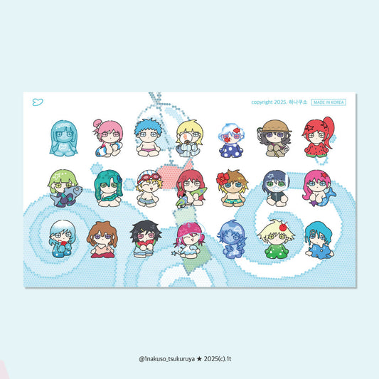 [1nakuso_tsukuruya] Jjirimongttang Sticker Collection Summer Sticker Sheet