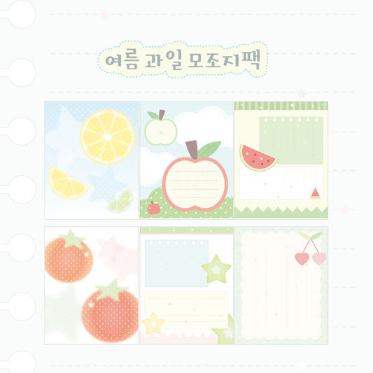 [Kkumo Kkumo] Summer Fruit Memo Sticker Pack