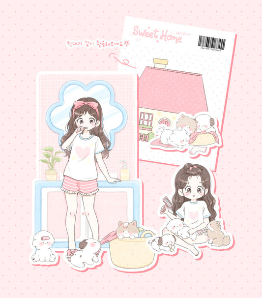 [Angkku] Sweet Home (Dog ver.) Die Cut Sticker Pack