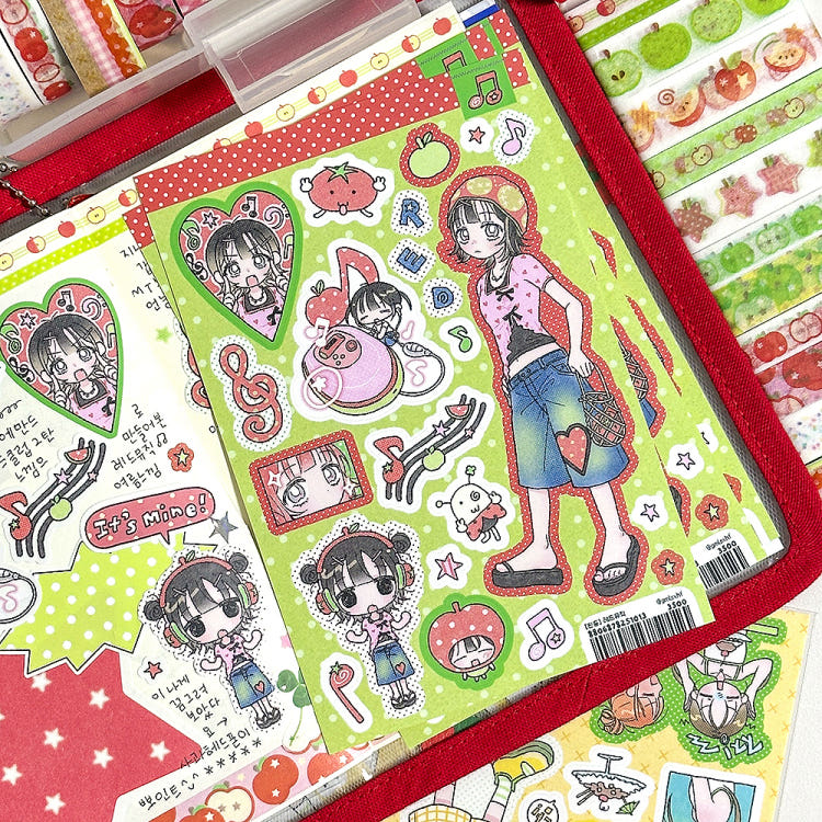 [Gmlsxhf] Red Music Sticker Sheet