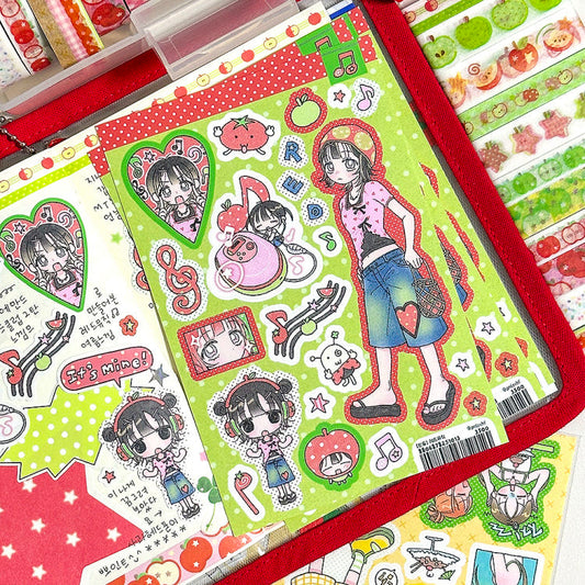 [Gmlsxhf] Red Music Sticker Sheet