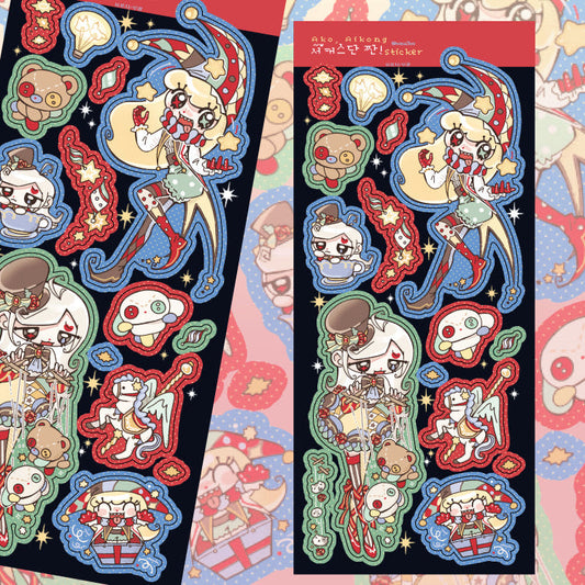 [Ako, Aikong] Circus Troupe Ta-da! Sticker Sheet