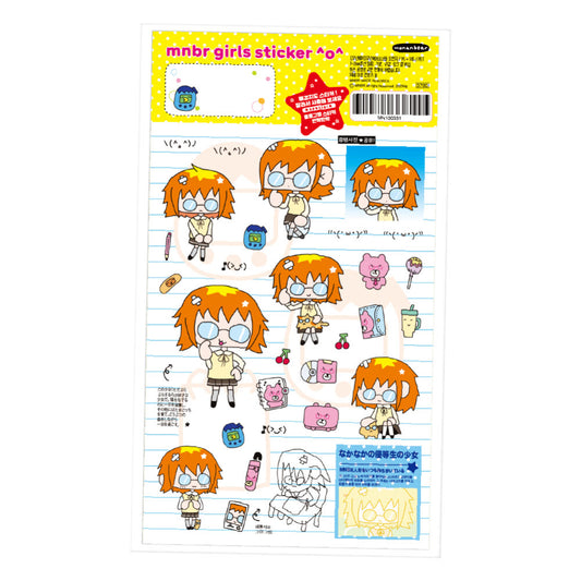 [Monanbear] Monanbear Girls (Orange) Sticker Sheet