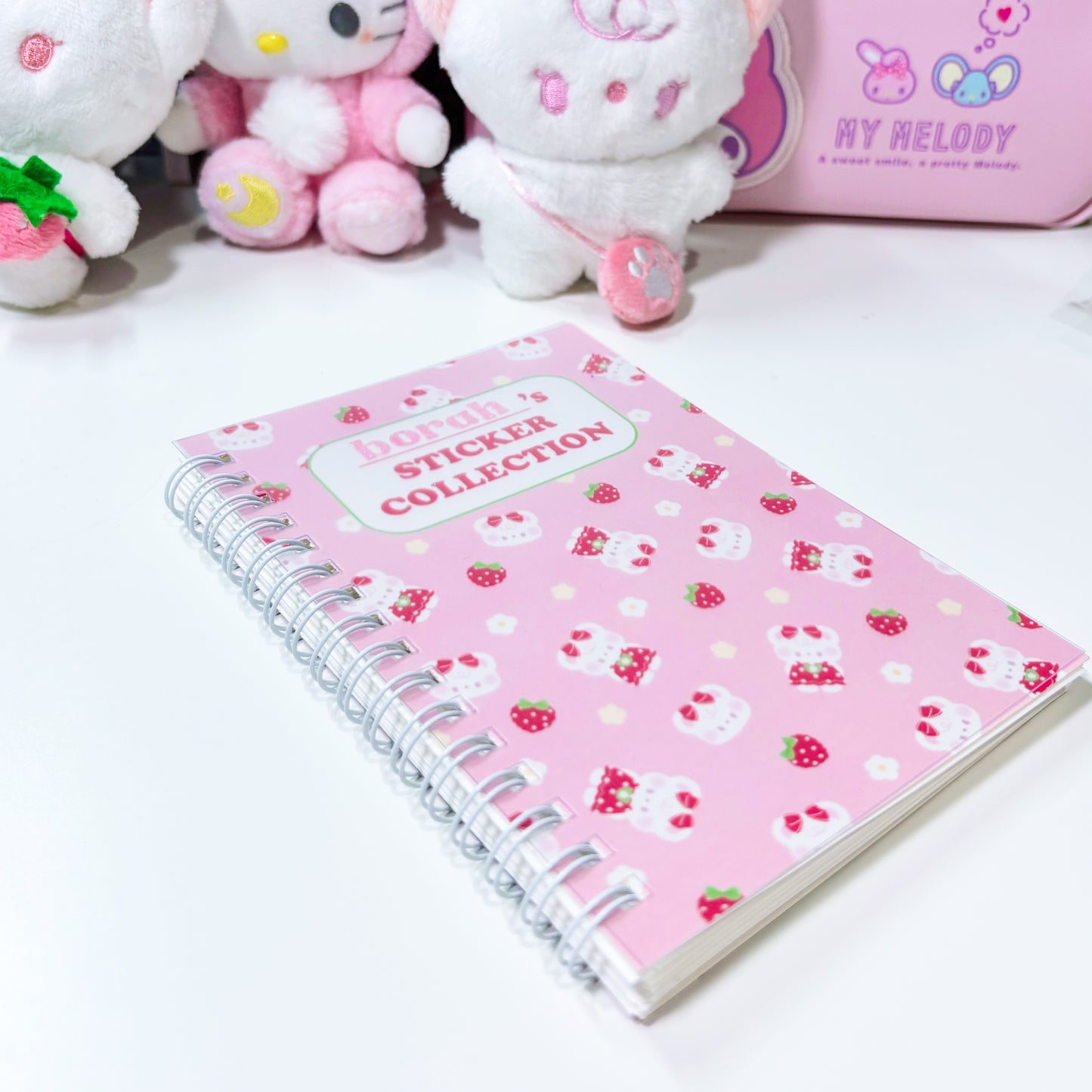 [borahstudio] Strawberry Honey Reusable Sticker Book