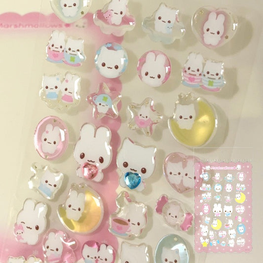 [Mering KR] Marshmallows Epoxy Sticker Sheet