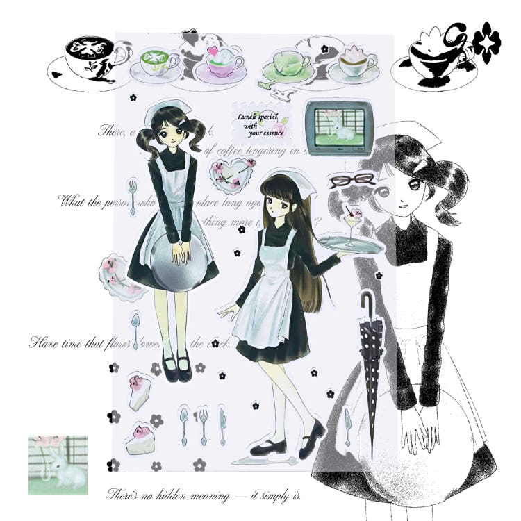 [Chachaqwertyui] Vintage Shop Sticker Sheet