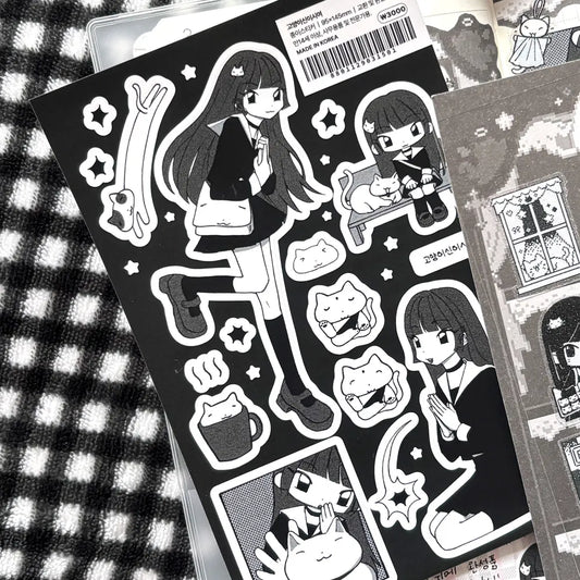 [Zkzk Studio] Cat is god Sticker Sheet