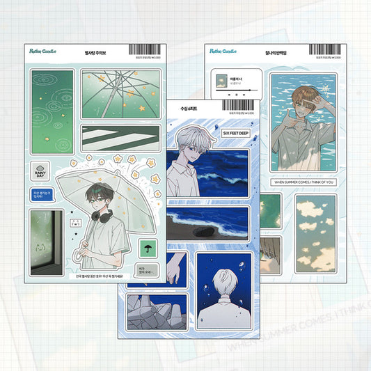 [Rotten Candle] Orbital Colors Summer Sticker Sheet (3 types)