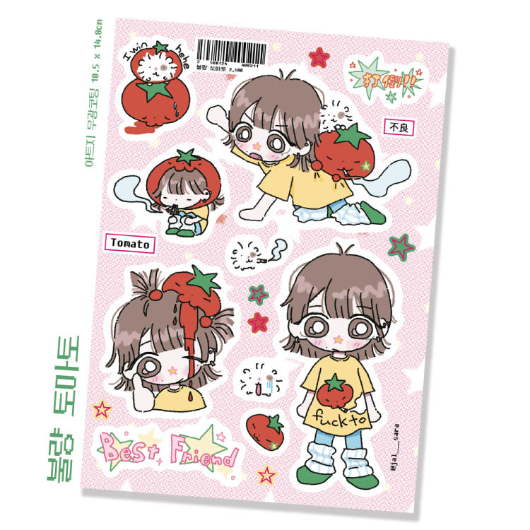 [Jal Sara] Bad Tomato Sticker Sheet