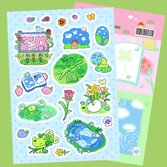 [Jal Ja] The Pink Polka Dots and the Green Shadow Sticker Sheet