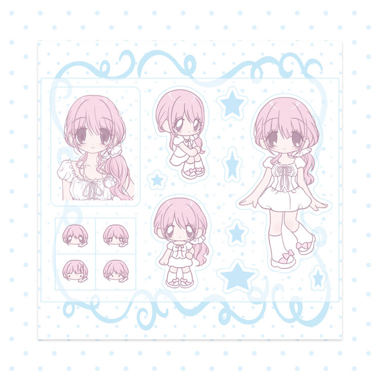 [Rumpumpum] Loner Girl Meta! Summer Deco Sticker (Clear)