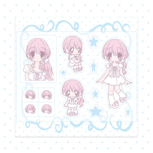 [Rumpumpum] Loner Girl Meta! Summer Deco Sticker (Clear)