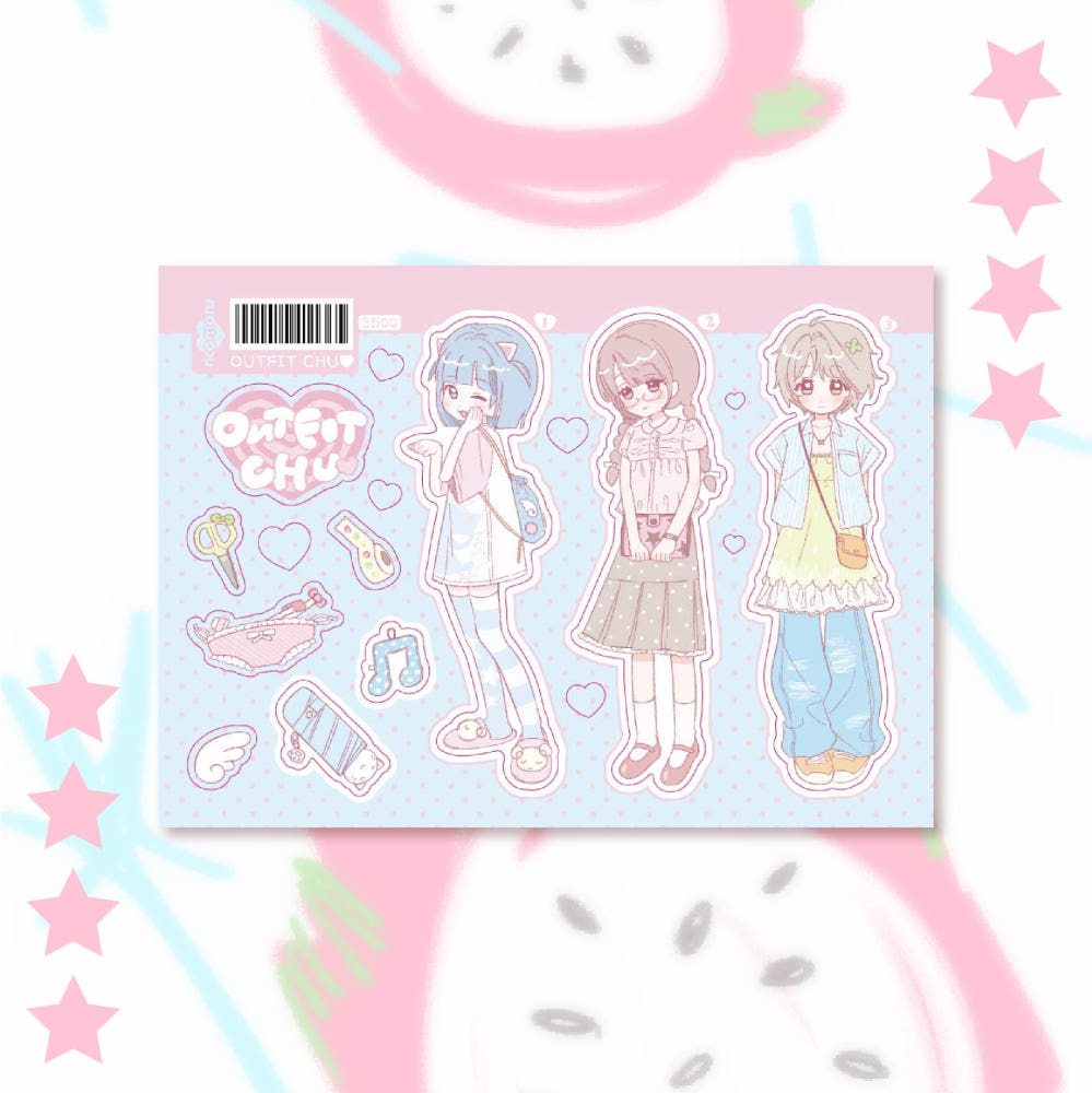 [Ricomaru] Outfit Chu Sticker Sheet