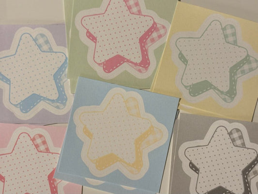 [Happiest Fluffy Shop] Star Layered Memo Sticker Set