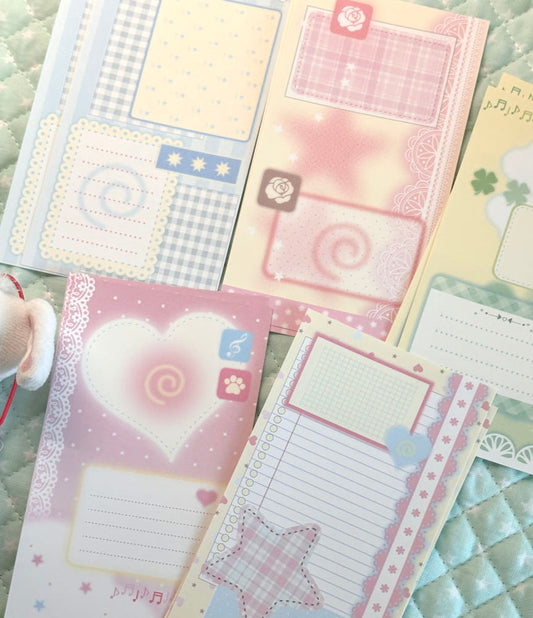 [Happiest Fluffy Shop] Lace Long Memo Sticker Set