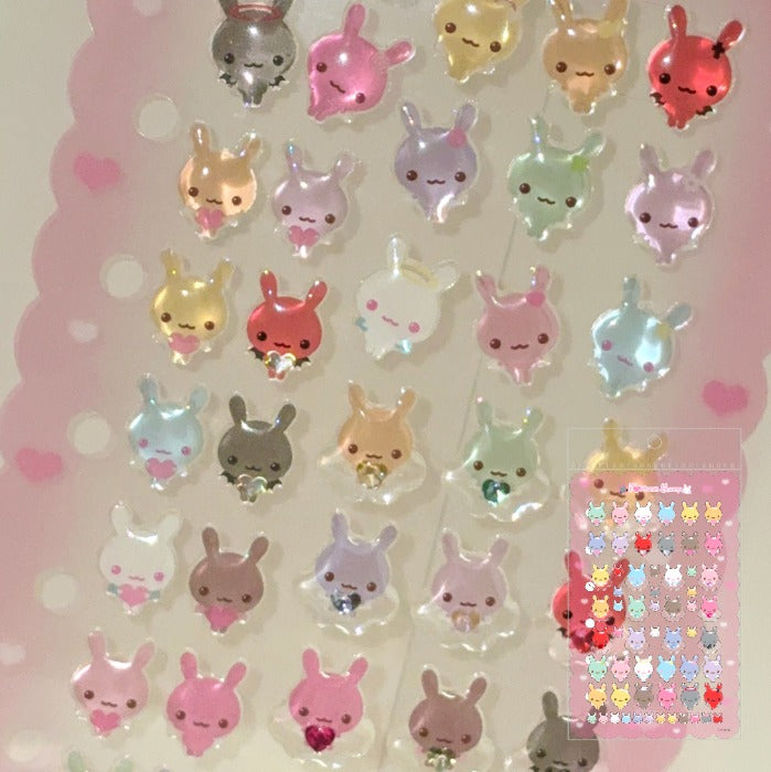 [Mering KR] Fortune Bunny Epoxy Sticker Sheet