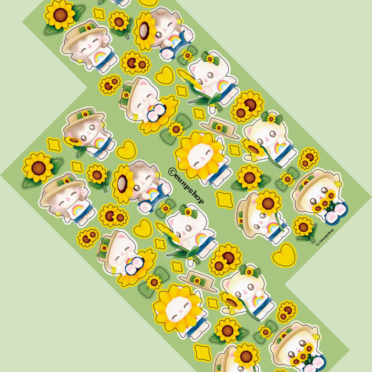 [Eunpshop] Sunflower Cat Deco Sticker