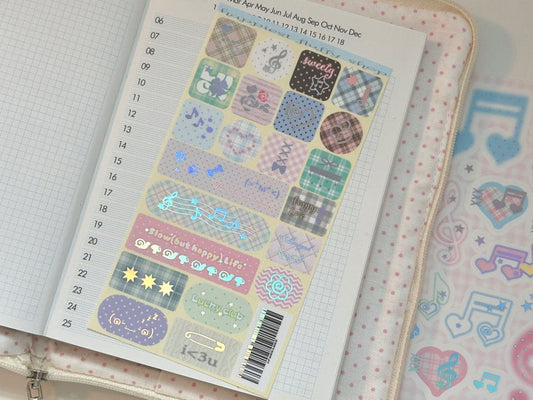 [Happiest Fluffy Shop] Happy Daily Deco Sticker Sheet