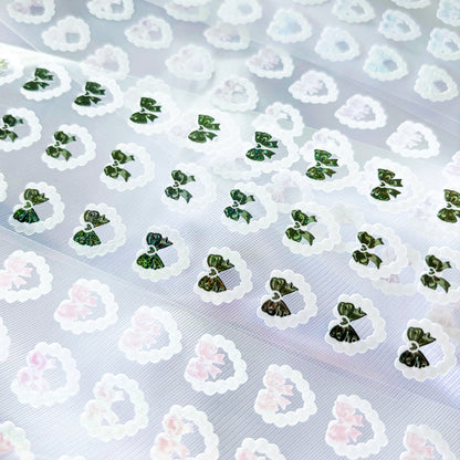 [borahstudio] Pearly Hearts Deco Sticker Sheet