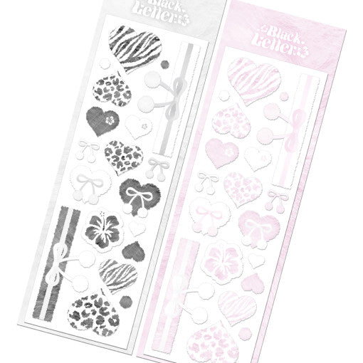 [Black Letter] Gal's Diary Deco Seal Sticker (2 colors)