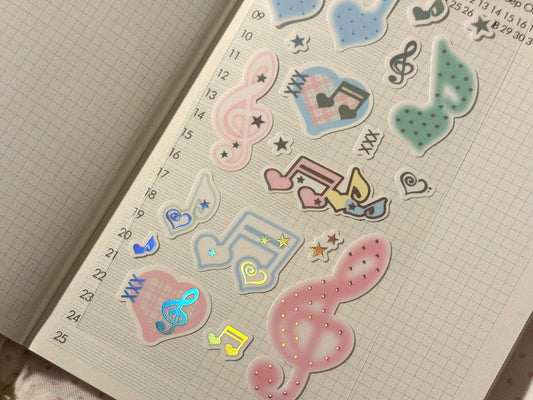 [Happiest Fluffy Shop] Melody Dot Deco Sticker Sheet