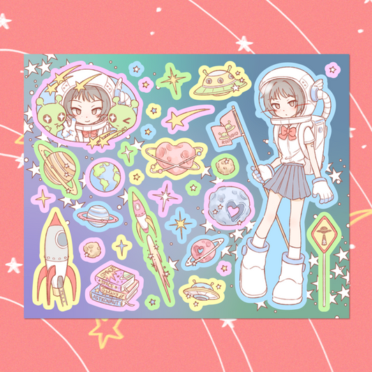 [Roontudio] Space Travel Sticker Sheet